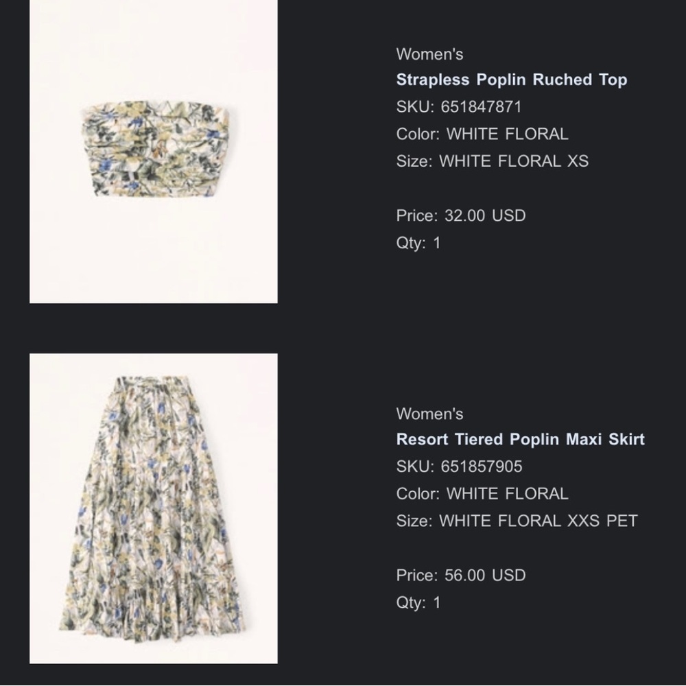 Abercrombie and Fitch Resort Tiered Poplin Maxi Skirt